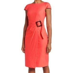 ELIZA J Midi linen blend Dress Size 8